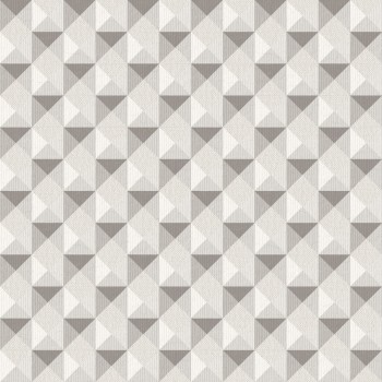 Papel de Parede - Geometrico Cubos Cinza